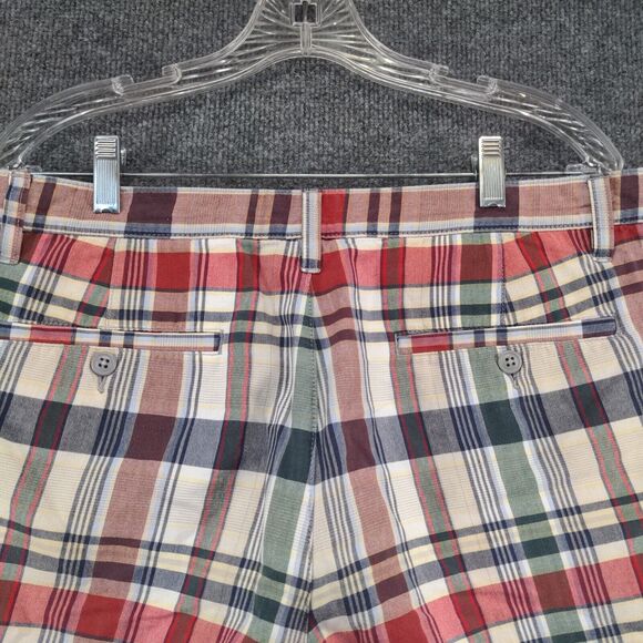 Lands' End Mens Canvas Chino Shorts Multi Plaid Size 34 Slash Pockets - Picture 8 of 11
